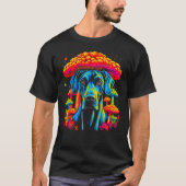 Dog Great Dane Psychedelic Mushroom T-shirt (Voorkant)