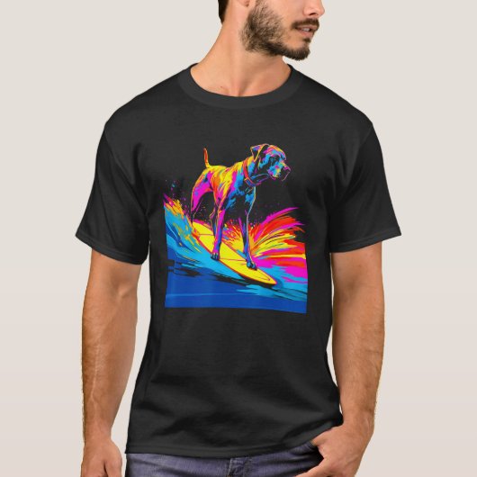 Dog Great Dane Surf T-shirt (Voorkant)