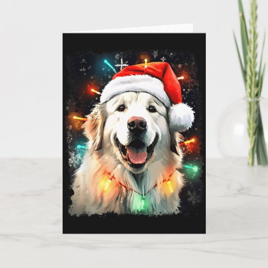 Dog Great Pyrenees Christmas  Kaart (Voorkant)