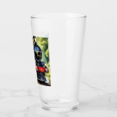 Dog Greeting steam train Glas (Links)