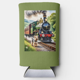 Dog Greeting steam train Seltzer Blikjeskoeler