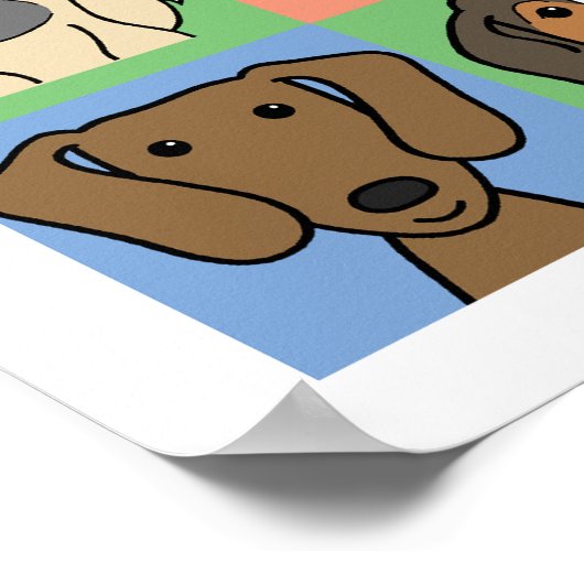 Dog Grid Poster (Hoek)