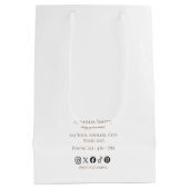 Dog Gromer Spa Cute Dog Personalized Pink Gift Bag Medium Cadeauzakje (Achterkant)