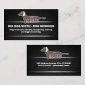 Dog Groomer | Achtergrond zwart-wit Afsprakenkaartje (Voorkant / Achterkant)