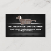 Dog Groomer | Achtergrond zwart-wit Afsprakenkaartje (Voorkant)