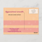 Dog Groomer Afspraakherinnering Briefkaart (Achterkant)