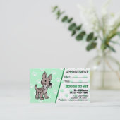 Dog Groomer Afspraakkaart Visitekaartje (Staand voorkant)