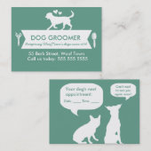 Dog Groomer Appointment Card -  Afsprakenkaartje (Voorkant / Achterkant)