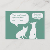 Dog Groomer Appointment Card -  Afsprakenkaartje (Achterkant)