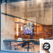 Dog Groomer Art Window Cling Raamsticker (Cafe Raam)