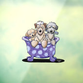 Dog Groomer Art Window Cling Raamsticker (Vel 3)