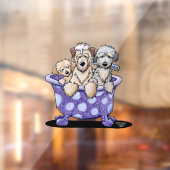 Dog Groomer Art Window Cling Raamsticker (Vel 2)