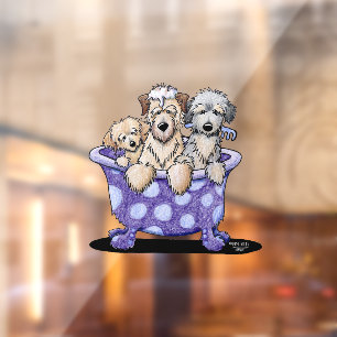 Dog Groomer Art Window Cling Raamsticker