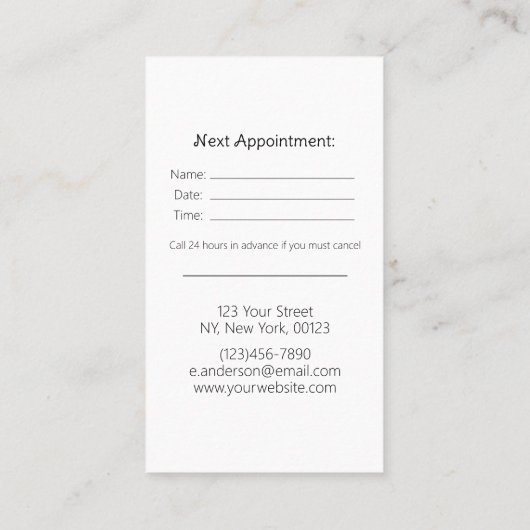 Dog Groomer Badbenoeming II Visitekaartje (Achterkant)