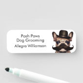 Dog Groomer Business Puppy Naamplaatje (In situ)