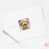 Dog Groomer Business Vierkante Sticker (Envelop)