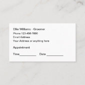 Dog Groomer Classy-Visitekaartjes Visitekaartje (Achterkant)