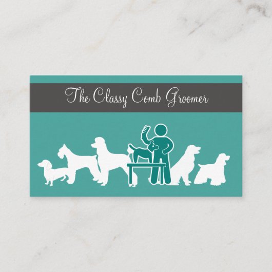 Dog Groomer Classy-Visitekaartjes Visitekaartje (Voorkant)