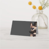 Dog Groomer Cute French bulldog Grey Folding Afsprakenkaart (Achterkant)