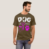 Dog Groomer Cute Pet Design met Grooming Kit T-shirt (Voorkant volledig)
