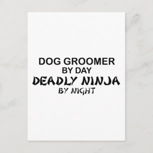 Dog Groomer Deadly Ninja Briefkaart