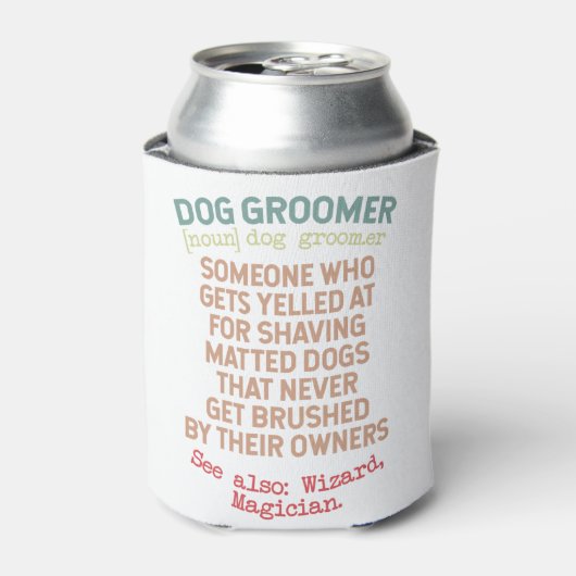 Dog Groomer Definition Blikjeskoeler (Blikje Voorkant)