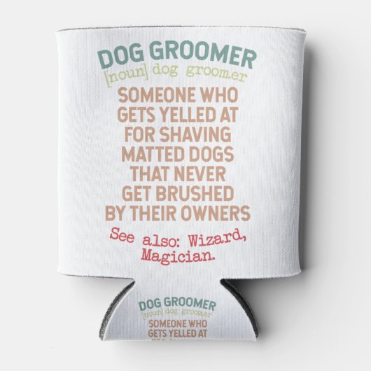 Dog Groomer Definition Blikjeskoeler (Voorkant)