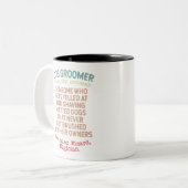 Dog Groomer Definition Tweekleurige Koffiemok (Voorkant links)