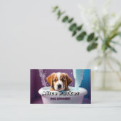 Dog Groomer, Dog in het bad, Visitekaartje (Staand voorkant)