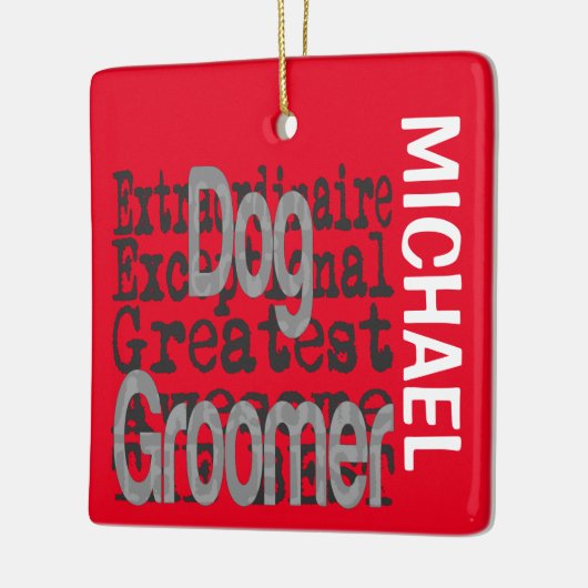 Dog Groomer Extraordinaire CUSTOM Keramisch Ornament (Links)