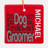 Dog Groomer Extraordinaire CUSTOM Keramisch Ornament (Voorkant)