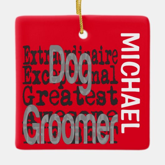 Dog Groomer Extraordinaire CUSTOM Keramisch Ornament (Voorkant)