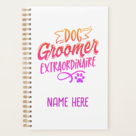 Dog Groomer Extraordinaire Speciaal Planner (Voorkant)
