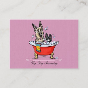 Dog Groomer Fancy Claw Foot Tub Lavender Visitekaartje