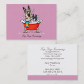 Dog Groomer Fancy Claw Foot Tub Lavender Visitekaartje (Voorkant / Achterkant)