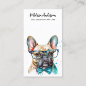 Dog Groomer Funny Cute Puppy French Bulldog Visitekaartje (Voorkant)