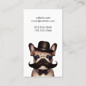 Dog Groomer Funny French Bulldog Visitekaartje (Achterkant)