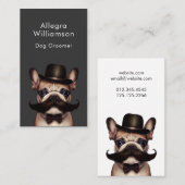Dog Groomer Funny French Bulldog Visitekaartje (Voorkant / Achterkant)