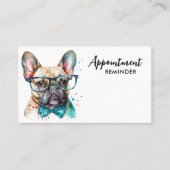 Dog Groomer Funny Puppy Pet French Bulldog Afsprakenkaartje (Voorkant)