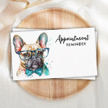 Dog Groomer Funny Puppy Pet French Bulldog Afsprakenkaartje<br><div class="desc">Show van je honden- en dierenverzorgingsbedrijf met deze elegante en schattige Franse bulldog-puppy design dog looper pet sitter afspraak visitekaartjes en bijpassende accessoires. Personaliseer met de naam van de bedrijfseigenaar, de titel/de bedrijfsnaam, en alle contactdetails. Ideaal voor hondenwandelaars, hondenfokkerijen, dierenverzorgers en alle zaken die verband houden met de verzorging van...</div>