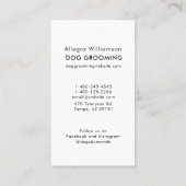 Dog Groomer Funny Puppy Pet French Bulldog Visitekaartje (Achterkant)