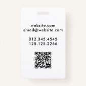 Dog Groomer Funny QR Code Badge (Achterkant)