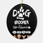 Dog Groomer Gift References Grooming Dog Salon Spa Keramisch Ornament (Links)