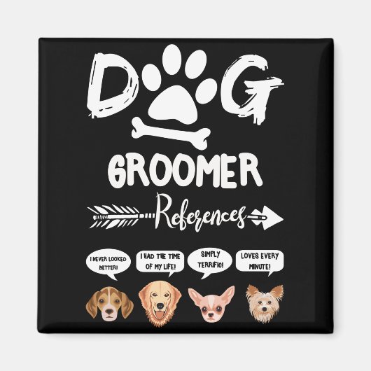 Dog Groomer Gift References Grooming Dog Salon Spa Magneet (Voorkant)