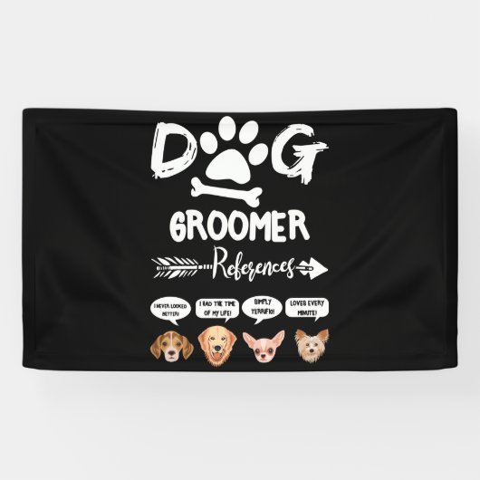 Dog Groomer Gift References Grooming Dog Salon Spa Spandoek (Horizontaal)