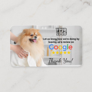 Dog Groomer Google Review Sjabloon met QR - Visitekaartje