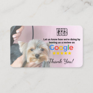Dog Groomer Google Review Sjabloon met QR - Visitekaartje