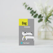 Dog Groomer Grey Visitekaartje (Staand voorkant)