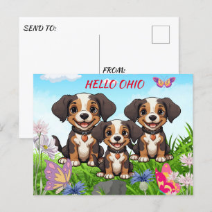 Dog Groomer Happy Puppies Briefkaart