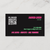 Dog Groomer Hondenverzorging QR Visitekaartje (Achterkant)